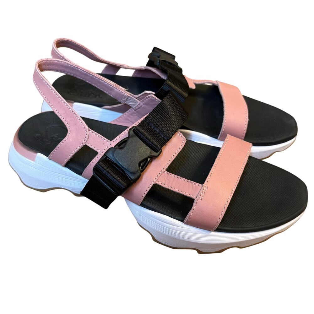Sorel Sandals Kinetic Impact Slingback Leather Hiking Eraser Pink Women’s Size 8